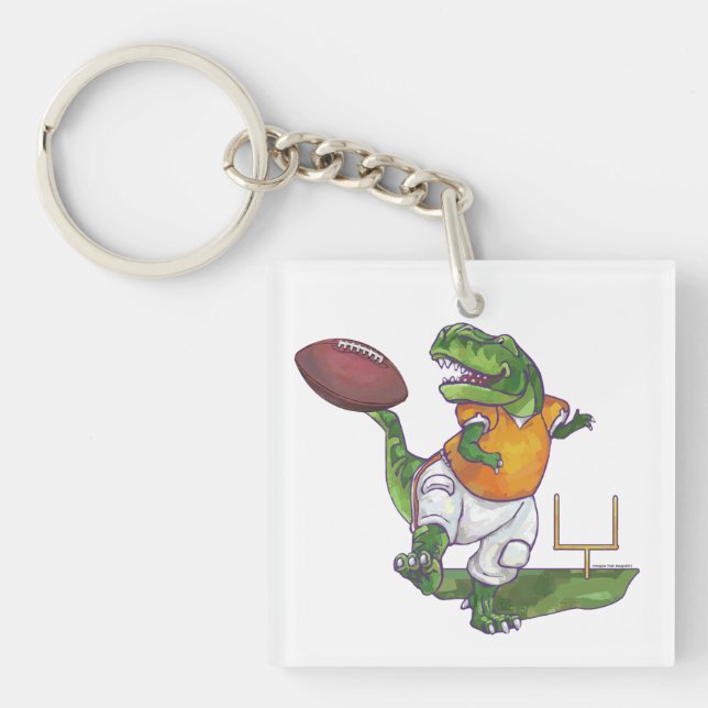 Dino Football Player Key Ring (Front)