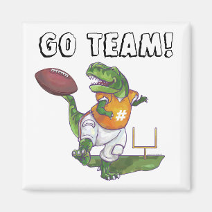 Dino Football Player Magnet