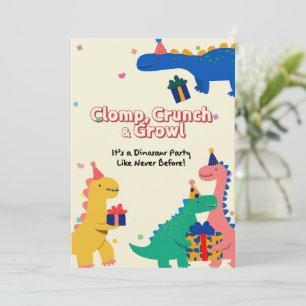 Dino Friends Birthday Invitation