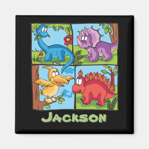 Dino Friends Personalised Magnet