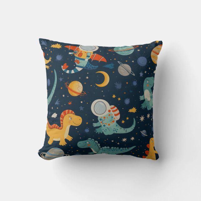 Dino Funny Astronaut Cushion (Front)