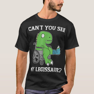 Dino Funny Get Well Broken Leg Dinosaur with a Ca T-Shirt