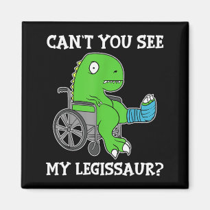 Dino Funny Get Well Broken Leg Gift Dinosaur With Magnet