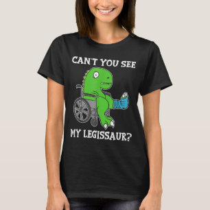 Dino Funny Get Well Broken Leg Gift Dinosaur With T-Shirt