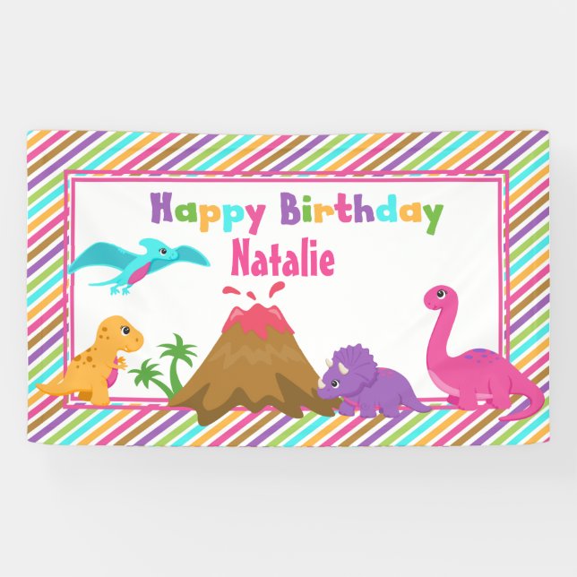 Dino Girl Banner (Horizontal)