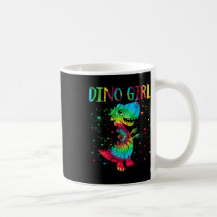 Dino Girl Dinosaur Lover Tie Dye Cute T-rex Hallow Coffee Mug