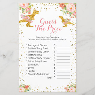 Dino Girl Pink Gold guess the price Game