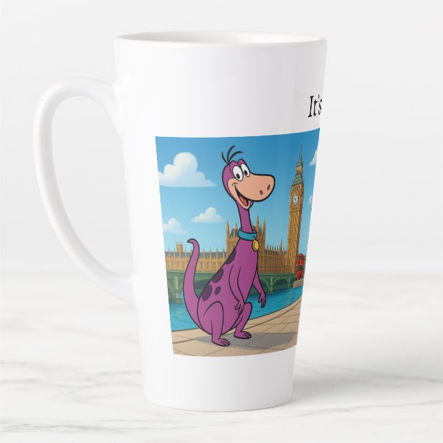 Dino in London Latte Mug (Left)