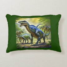 Dino Jungle Adventure Throw Pillow