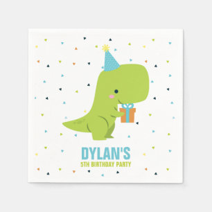 Dino Kids Birthday Party Napkin