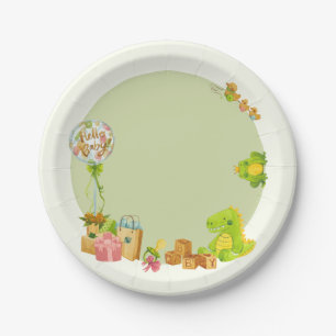 Dino kids toys birthday party  paper plate