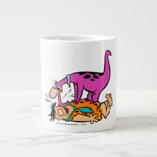 Dino Licking Fred Flintstone Large Coffee Mug