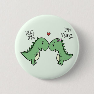 Dino Love Pins! 6 Cm Round Badge