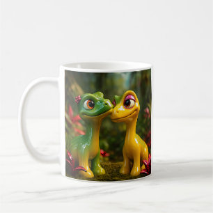 Dino Love Romantic Moment Coffee Mug