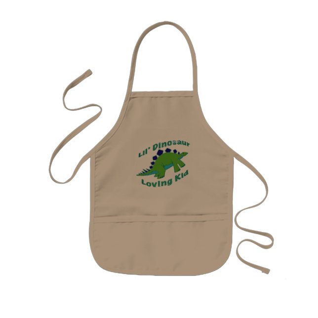 Dino Loving Kid Kids Apron (Front)