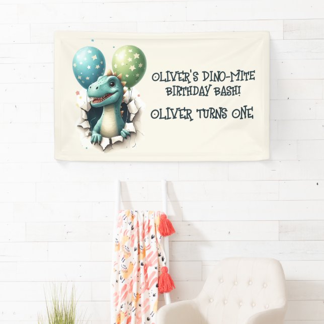 Dino-Mite Birthday Bash Banner (Insitu)