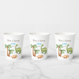 Dino-mite birthday party paper cups