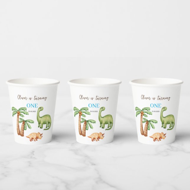 Dino-mite birthday party paper cups (Multi)