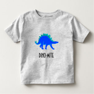 DINO-MITE!  Blue Dinosaur (Stegosaurus), customise Toddler T-Shirt