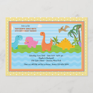Dino-Mite Buddies Dinosaur Invitation