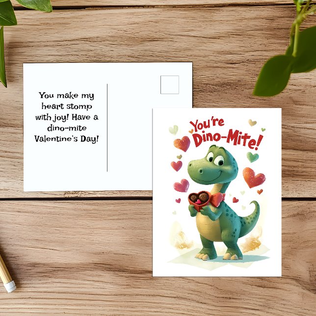 Dino-mite Child's Valentine's Day Card (Creator Uploaded)