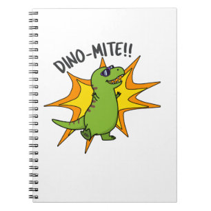 Dino-mite Cute TRex Dinosaur Pun Notebook