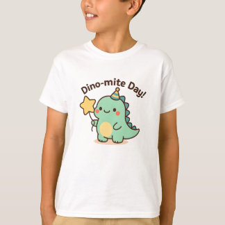 Dino-mite Day – Cute Dinosaur Party Design T-Shirt