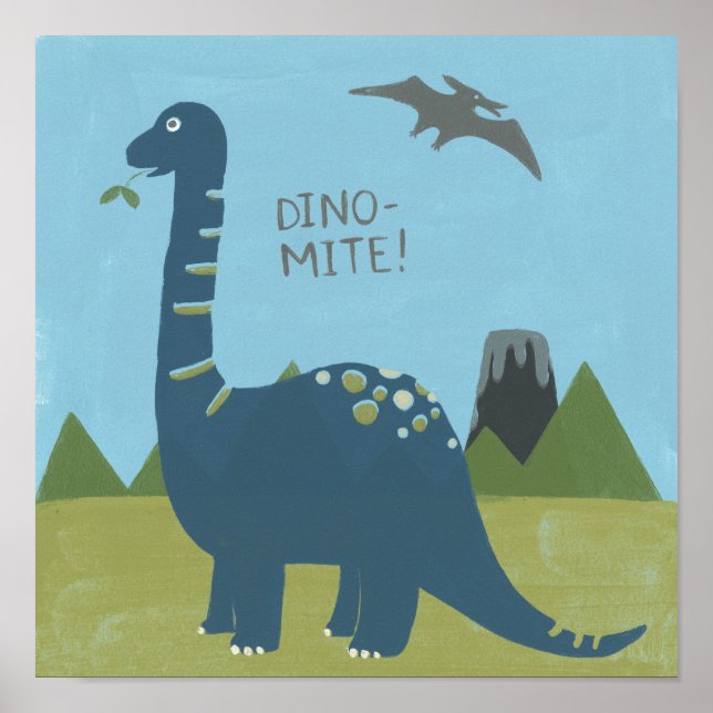 Dino-mite Dinosaur Poster (Front)