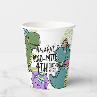 Dino-Mite Kid's Birthday Party Dinosaur Paper Cups