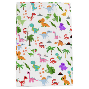 "Dino-mite Party: Jurassic Joy Unleashed! Medium Gift Bag