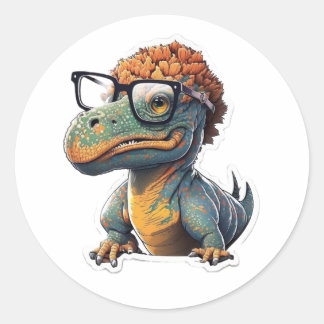 Dino-mite Style: The Spectacled Dinosaur Sticker