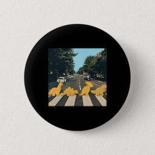 Dino Nuggets Crosswalk Funny Dinosaur Rock Lover 6 Cm Round Badge