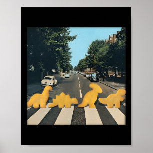 Dino Nuggets Crosswalk Funny Dinosaur Rock Lover  Poster
