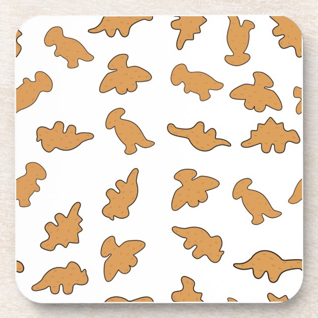 Dino Nuggets Pattern Coaster (Front)
