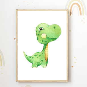 Dino Nursery Poster Dinosaur Kids Room Decor