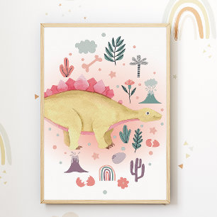 Dino Nursery Print Dinosaur Kids Room Poster