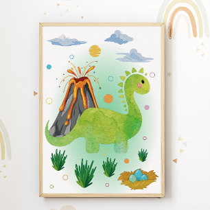 Dino Nursery Print Dinosaur Kids Room Poster