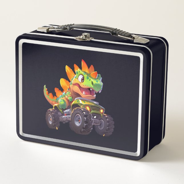 Dino on Wheels: Back-to-School Adventure Lunch Box (Front)