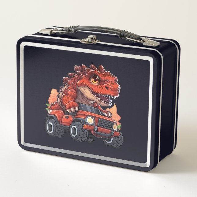 Dino on Wheels: Back-to-School Adventure Lunch Box (Front)