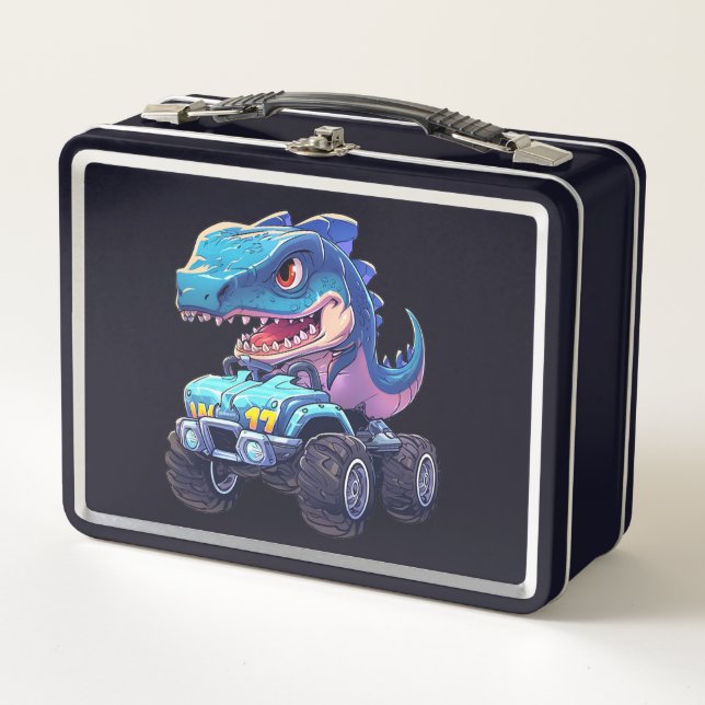 Dino on Wheels: Back-to-School Adventure Lunch Box (Front)