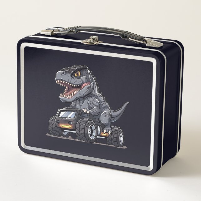 Dino on Wheels: Back-to-School Adventure Lunch Box (Front)