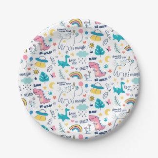Dino  paper plate