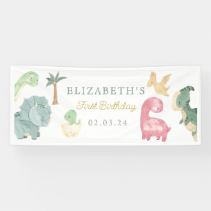 Dino Party Dino mite Birthday Welcome Banner