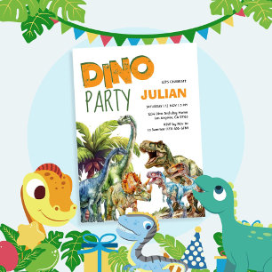 Dino Party Dinosaur Birthday Invitation