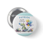 Dino Party Watercolor Boy Blue Birthday