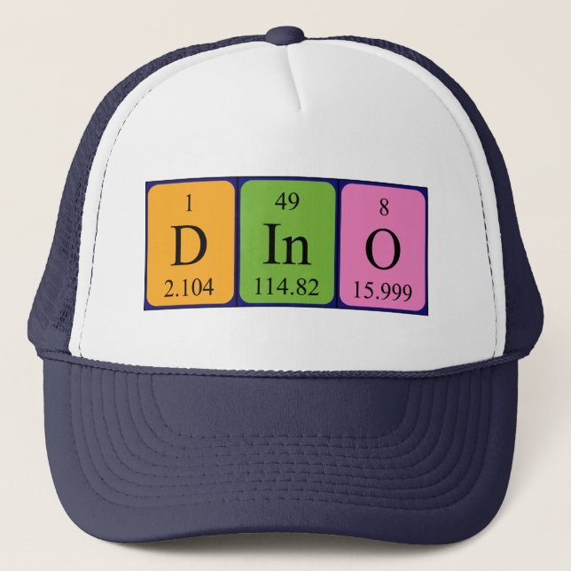 Dino periodic table name hat (Front)
