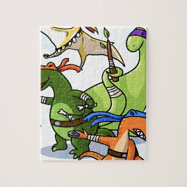 dino power rawr we will not be found jigsaw puzzle (Vertical)