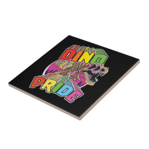 Dino Pride logo Ceramic Tile
