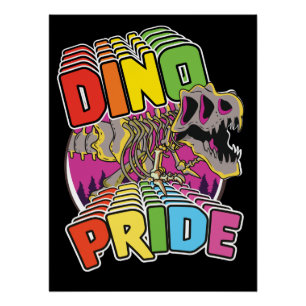 Dino Pride logo Poster