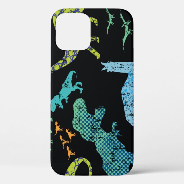 Dino Print: Grunge T-Shirt Pattern. Case-Mate iPhone Case (Back)